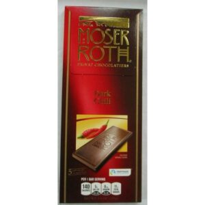 Moser Roth Dark Chili Chocolate Bar, 4.4 oz . 3 Pack