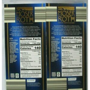 MOSER ROTH 4.4-oz each pack Premium Chocolate " Milk-Extra Creamy " Flavor