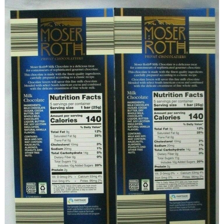 MOSER ROTH 4.4-oz each pack Premium Chocolate " Milk-Extra Creamy " Flavor