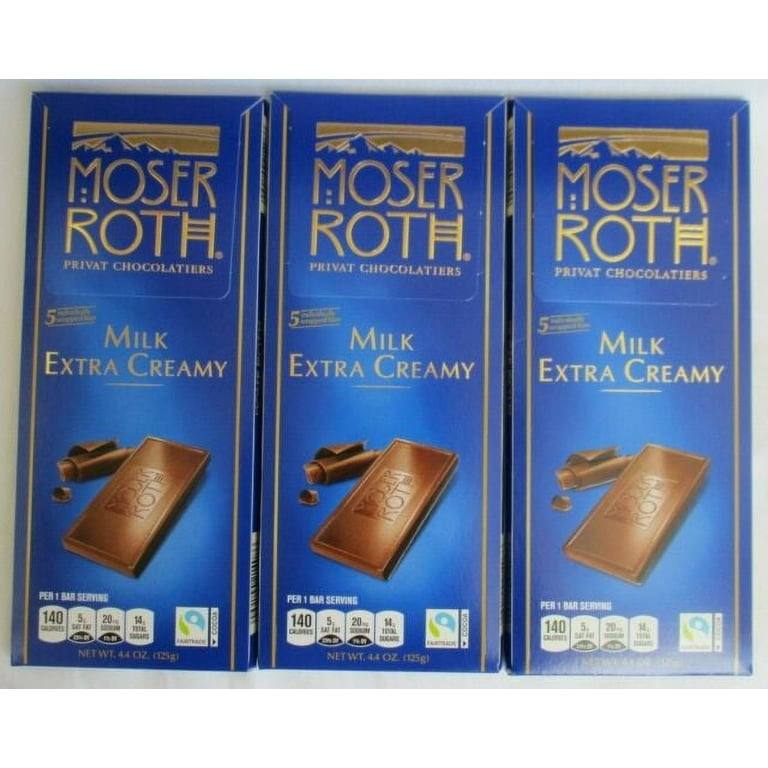 MOSER ROTH 4.4-oz each pack Premium Chocolate " Milk-Extra Creamy " Flavor