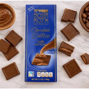 Moser Roth Privat Chocolatiers Chocolate Delice Truffle Milk Chocolate 5.3oz 150g (4 Bars)
