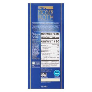 Moser Roth Dark Sea Salt Caramel Chocolate Bar, 4.4 oz